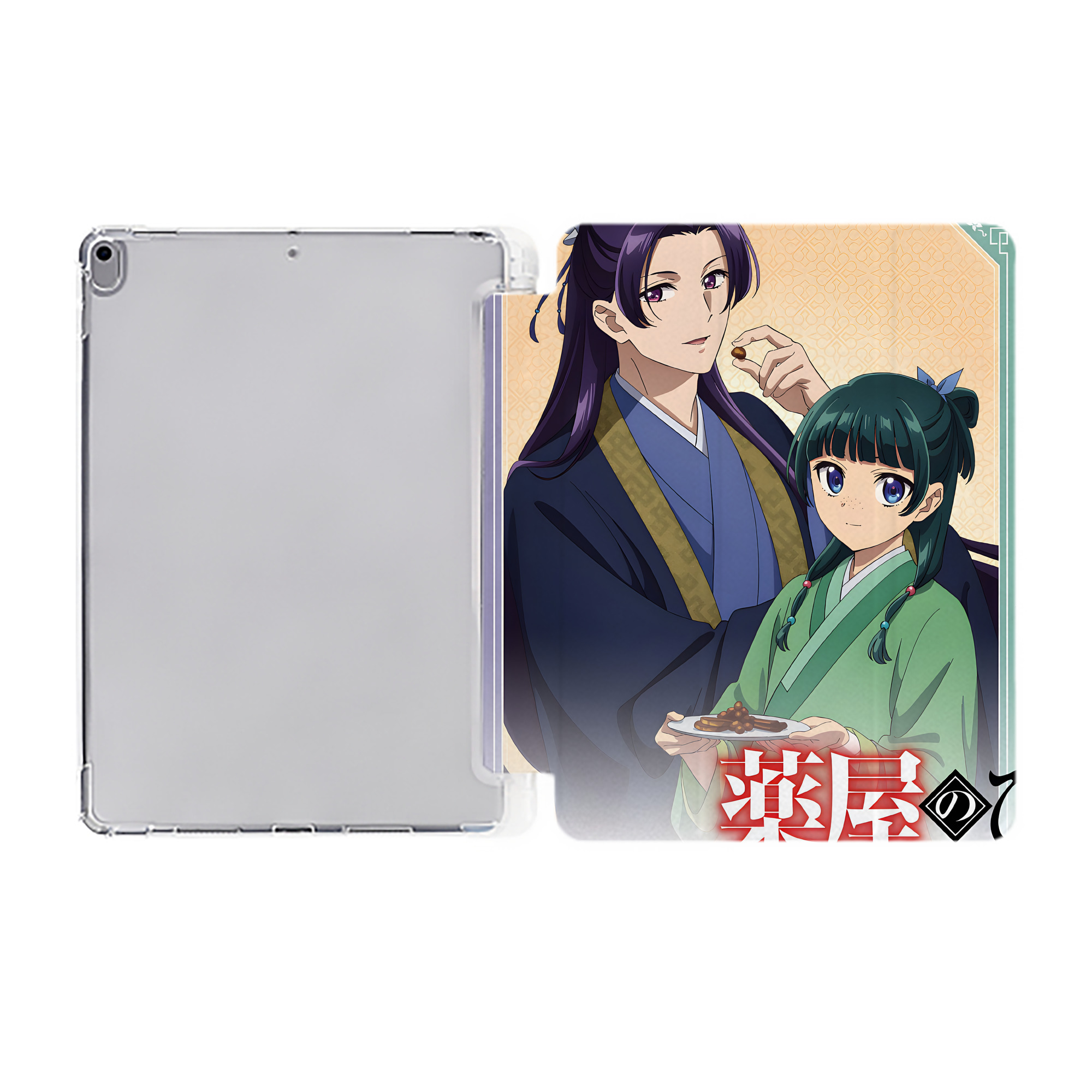 （画像用） 薬屋のひとりごと The Apothecary Diaries IPad ケース ペン収納付き 三つ折りスタンド PUレザー×シリコン 対応機種9.5/10.5/10.9インチ